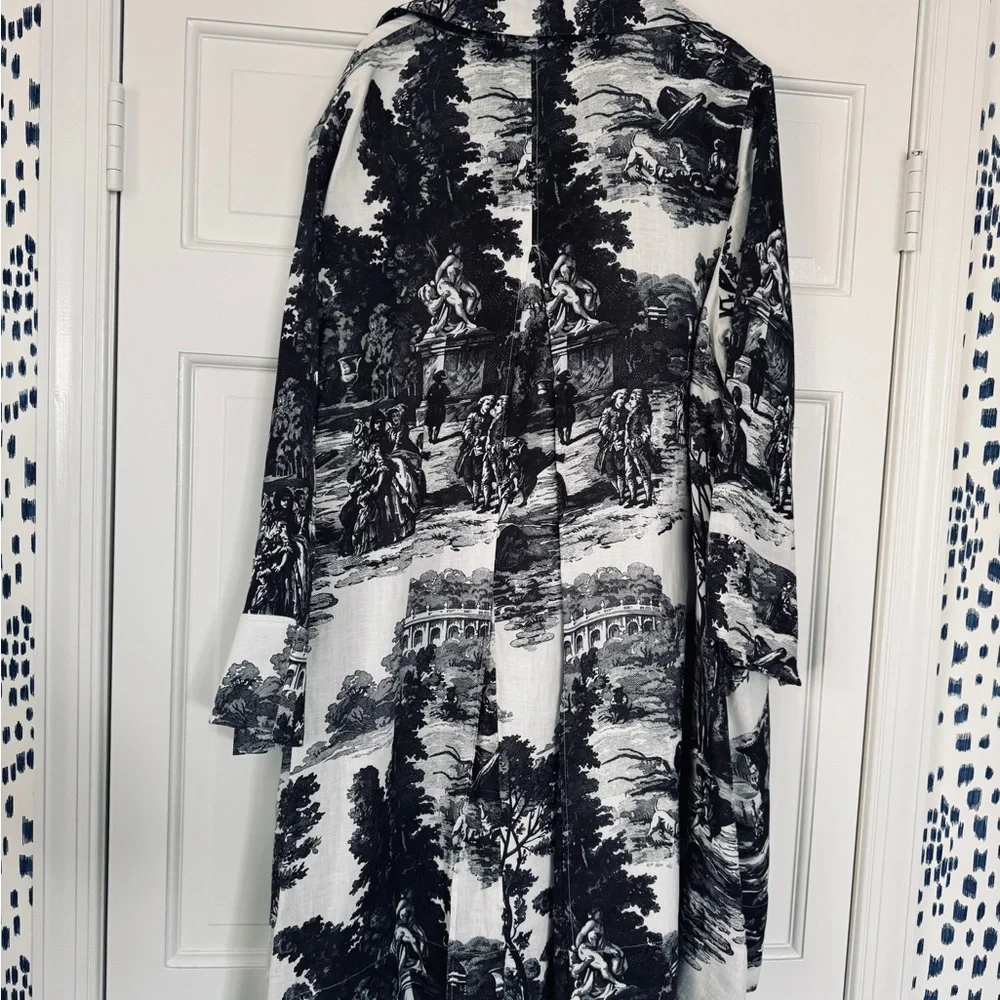 COS Black and White Scenic Print Midi Dress - Picture 4 of 7